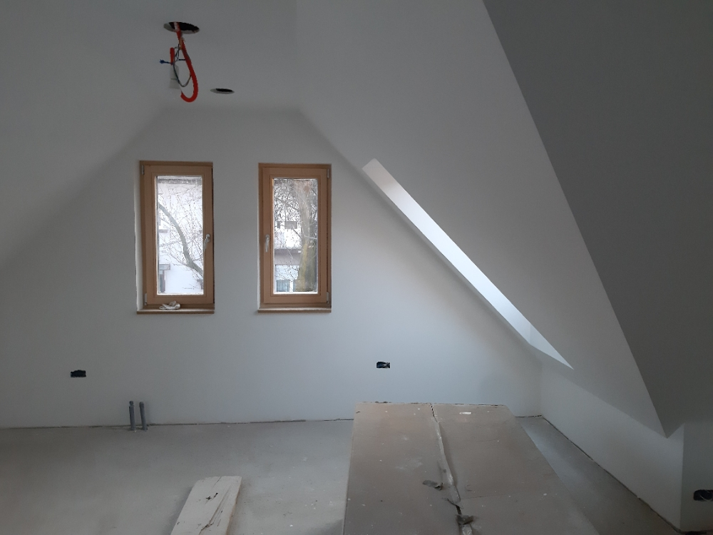 Prostor potkrovlja u fazi uređenja